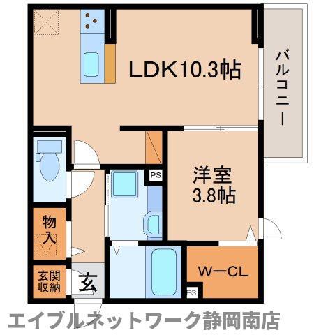 グランヴィラージュ(1LDK/1階)の間取り写真