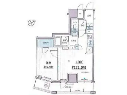 栖-すみか-浅草蔵前(1LDK/3階)の間取り写真