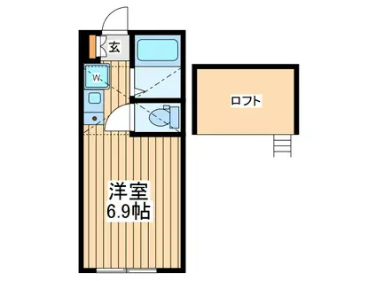 G・Aタウン川崎・小倉(ワンルーム/1階)の間取り写真