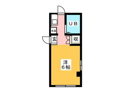 パルクメゾン(ワンルーム/2階)の間取り写真