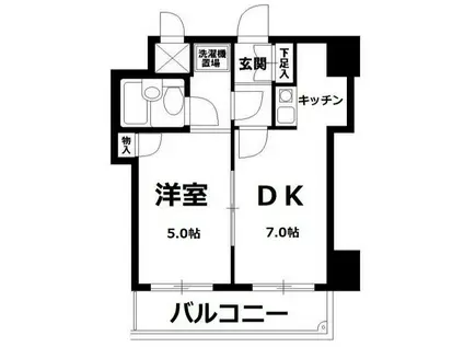 藤和シティコープ西尾久(1DK/4階)の間取り写真