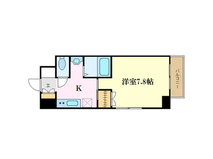 シンメイロード(1K/5階)の間取り写真