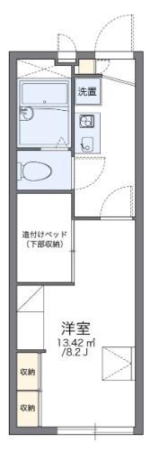 レオパレスプランドール木太(1K/2階)の間取り写真