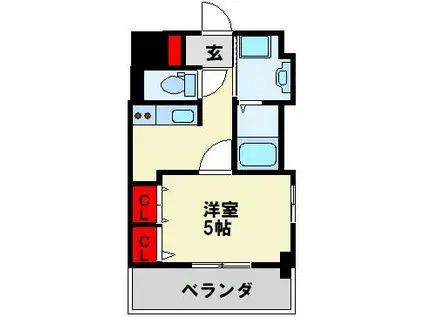 ETERNAL PLACE HAGA(1K/6階)の間取り写真