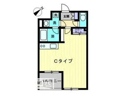 アルファレガロ中庄駅前(ワンルーム/1階)の間取り写真