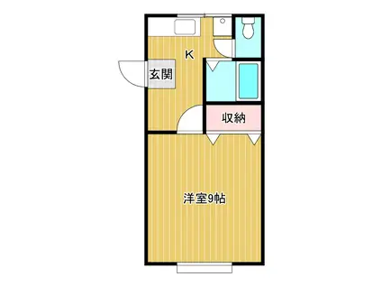 アクセスII(1K/2階)の間取り写真