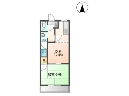 レジデンス大島(1DK/1階)の間取り写真