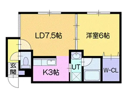 ANNEX(1LDK/2階)の間取り写真