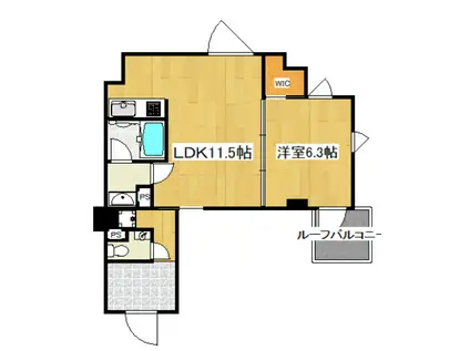 ルミアージュ登戸(1LDK/6階)の間取り写真