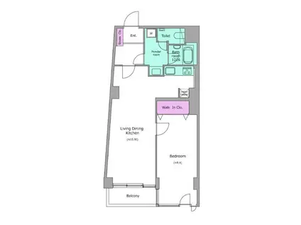 アーバンパーク代官山I・II(1LDK/2階)の間取り写真