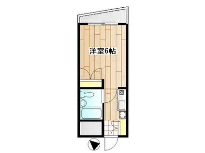 すがやマンション(ワンルーム/2階)の間取り写真