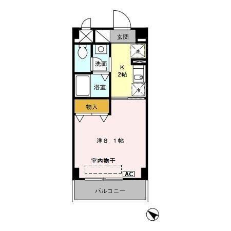ステラコート共同(1K/3階)の間取り写真