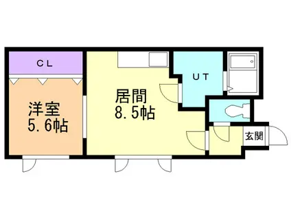 エルパティオ(1DK/3階)の間取り写真
