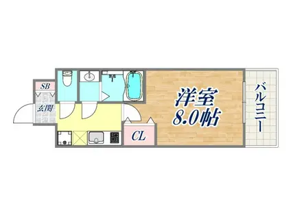 LIVIAZ KOBE SOLEIL(1K/10階)の間取り写真