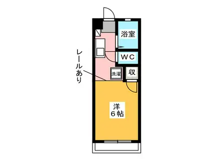 ドメーヌときわ台(ワンルーム/1階)の間取り写真
