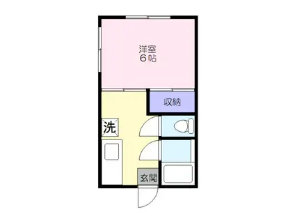 コーストライン井土ヶ谷(1K/1階)の間取り写真