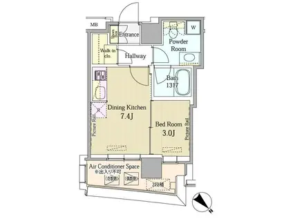 MY TOWER RESIDENCE(1DK/11階)の間取り写真