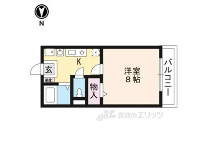 ウイングヒルズ笠山A(1K/1階)の間取り写真