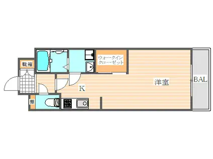 エンクレスト博多駅南Ⅲ(1K/7階)の間取り写真