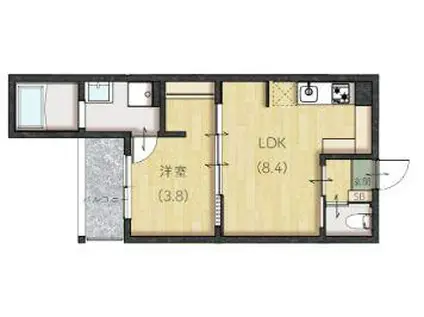 PLANO南蔵王(1LDK/3階)の間取り写真