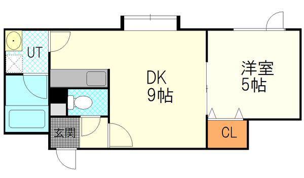 フロルドゥコルザ(1LDK/3階)の間取り写真