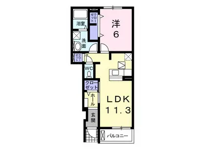 センチュリーマエダI(1LDK/1階)の間取り写真