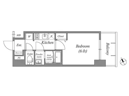 アドバンス名古屋シュテルン(1K/10階)の間取り写真
