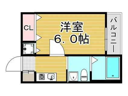 CASAMENTOPARI(1K/2階)の間取り写真