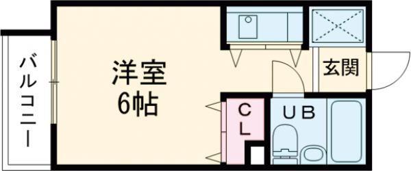 ジュネス福田(ワンルーム/3階)の間取り写真