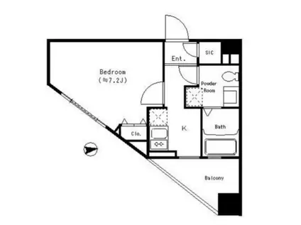 パークキューブ四谷三丁目(1K/5階)の間取り写真