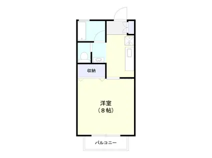 みさきハイツ(1K/2階)の間取り写真