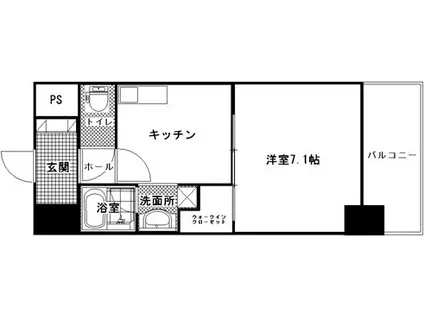 SHETLAND COURT III(1DK/2階)の間取り写真