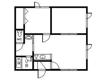 ハイツトレジャー(2LDK/1階)の間取り写真