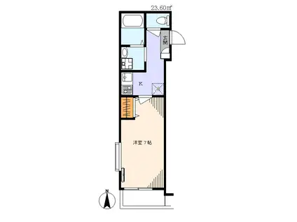 マイライフガーデン(1K/2階)の間取り写真