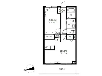 アークテラス多磨(1LDK/1階)の間取り写真