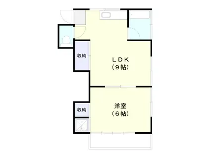イニシオ東松戸(1LDK/2階)の間取り写真