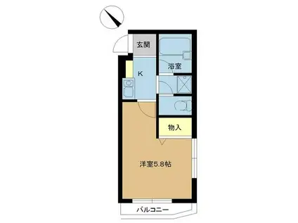 URBAN STUDIO中野中央(1K/2階)の間取り写真