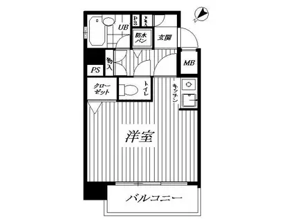 ダイアパレス赤坂(ワンルーム/2階)の間取り写真