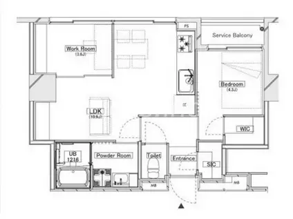 アウスレーベン都島Ⅰ(2LDK/7階)の間取り写真
