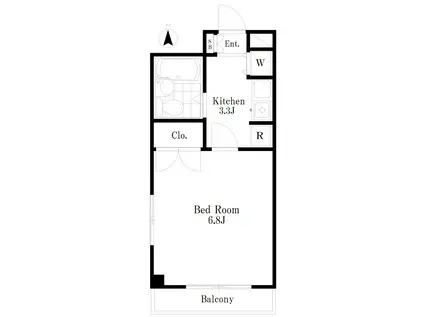 セフティトヨタマ(1K/2階)の間取り写真