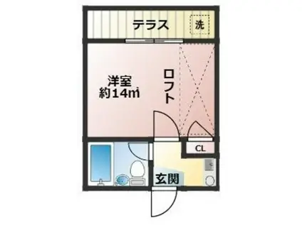 ライフピア・サラセニア(1K/1階)の間取り写真