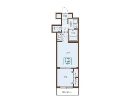 サンクレシア新下関秋根C2タイプ(1LDK/3階)の間取り写真