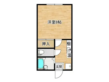 アルティームC(1K/1階)の間取り写真