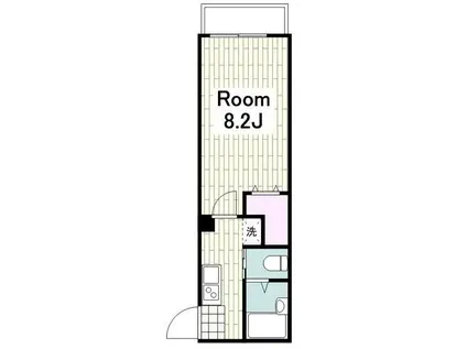 フォセット白楽(1K/1階)の間取り写真