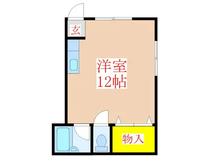 ハイツブリッジ(ワンルーム/1階)の間取り写真