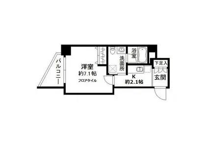 サンアリーナ二子新地DUO(1K/4階)の間取り写真