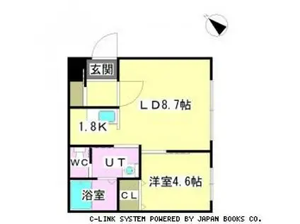モデルノ14(1LDK/1階)の間取り写真