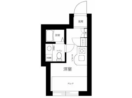 APARTMENT小石川後楽園(ワンルーム/2階)の間取り写真
