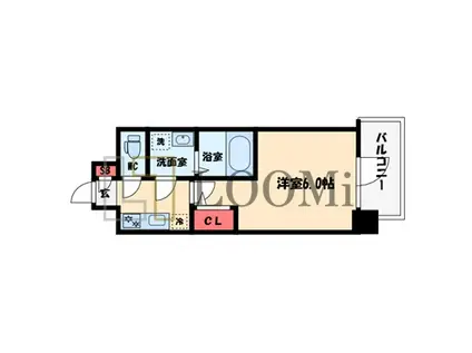 エスリードレジデンス梅田デュオ(1K/7階)の間取り写真