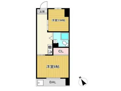 ニュー荻窪マンション(2K/5階)の間取り写真